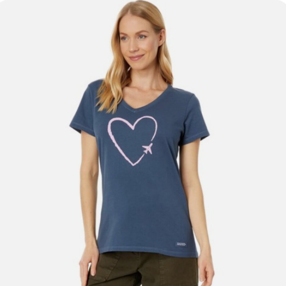 Life is Good Love Travel Short Sleeve Crusher